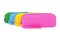 Colorful silicone rubber pencil case isolated