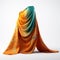 Colorful Silk Scarf In Elaborate Drapery Style - 3d Rendering