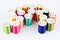 Colorful silk thread reels