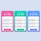 Colorful simple pricing table plan for website vector