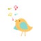 Colorful singing bird