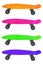 Colorful skateboard isolated on white background