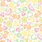 Colorful sketch mixed tropical fruits seamless summer pattern ba