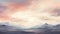 Colorful Skies: A Japanese-inspired Painting Of Majestic Mountains