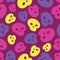 Colorful Skulls seamless pattern