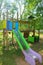 Colorful slide children park outdoor nature