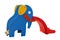 Colorful slide in an elephant\'s shape