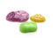 Colorful slimes on white. Antistress toys