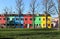 Colorful small brightly painted houses on the island of Burano