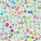 Colorful small more flower seamless pattern