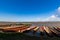 Colorful Small Wooden Ferry Boats At The Suriname French Guiana Border In Albina