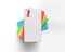 colorful smartphone cases mock up. 3d render