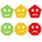 Colorful smileys