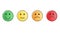 Colorful Smiling Cartoon Face People Emotion Icon Set