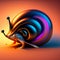 A colorful snail with a long nose - Ai generated images