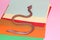 colorful snake on colorful background