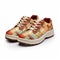 Colorful Sneakers With Woven Color Plane Pattern - Earthy Naturalism