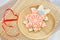 Colorful snowflake cookies