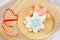 Colorful snowflake cookies