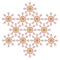 Colorful snowflakes star