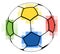 Colorful soccer ball