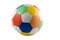 Colorful soccer ball isolated