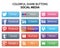 Colorful social media share web buttons
