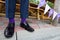 Colorful socks of groom