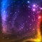 Colorful Space Galaxy Background with Light,