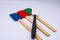 Colorful spatulas to be used in cooking