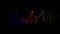 Colorful speaking sound wave lines. Design texture element