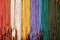 Colorful spectrum of leather and textile strings