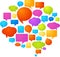 Colorful speech bubbles