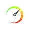 Colorful speedometer icon. Vector illustration