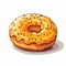 Colorful Speedpainting Of A Detailed Donut Illustration