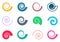 Colorful spiral icons