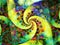 Colorful Spiral Paint Pattern