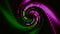 Colorful spiral rotating mosaic. Motion. Beautiful retro image of colorful galaxy rotating in space. Holographic image