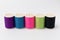 Colorful Spool of thread isolate on white background.