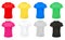 Colorful Sports Shirts Icon Set