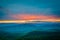 Colorful spring sunset over the Blue Ridge Mountains, seen from