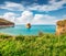 Colorful spring view of Sidari village, famous Channel Of Love Canal d`Amour beach location. Bright morning seascape of Ionian