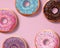 Colorful sprinkled donuts