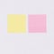 Colorful square note paper on white paper background