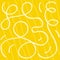 colorful squiggle line doodle yellow, white, grey pattern. Creative minimalist style print background for kids. trendy