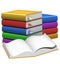 Colorful stack of books