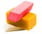 Colorful stack of erasers