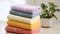 Colorful Stacked Towels A Vibrant And Stylish Addition To Your Home