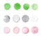 Colorful stains. Watercolor circles collection. Watercolor stains set isolated on white background. Watercolour palette.
