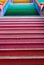 Colorful staircase which is located at Batu Caves, Kuala Lumpur.